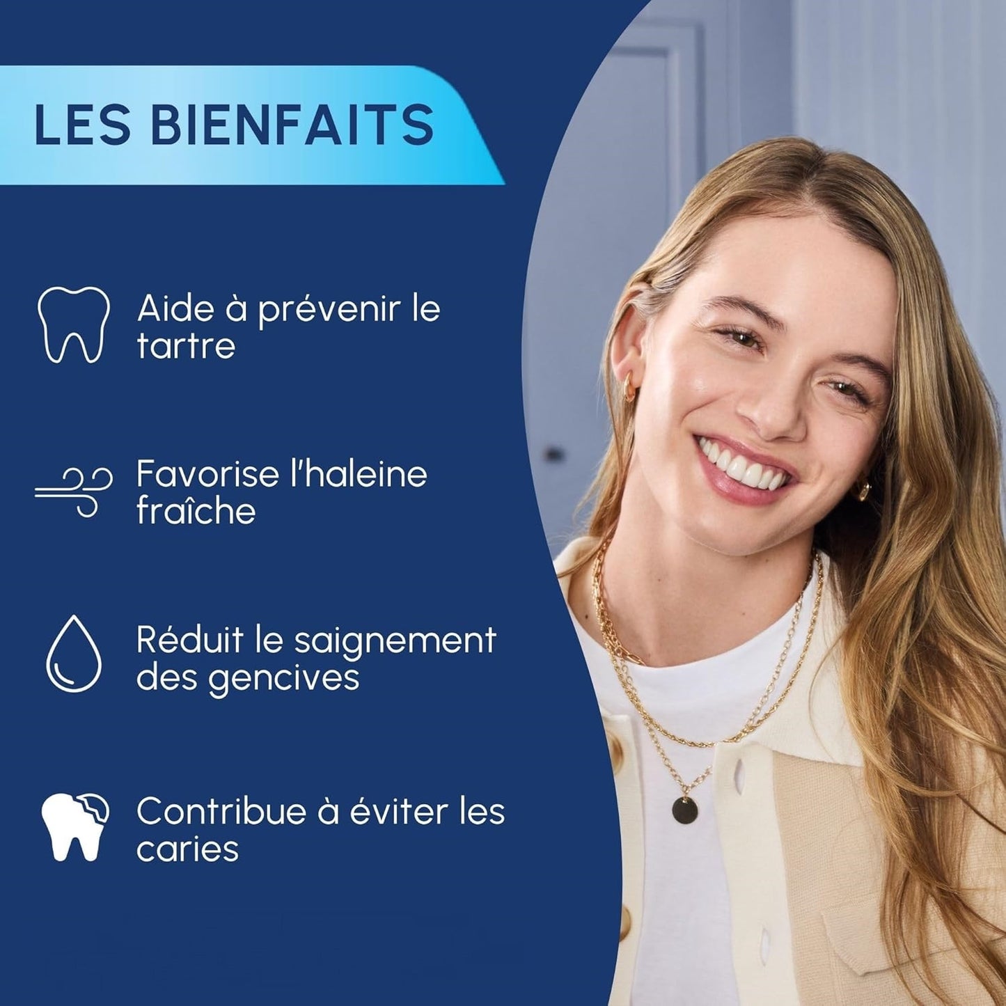 Jet dentaire portable rechargeable par USB avec 4 embouts offerts